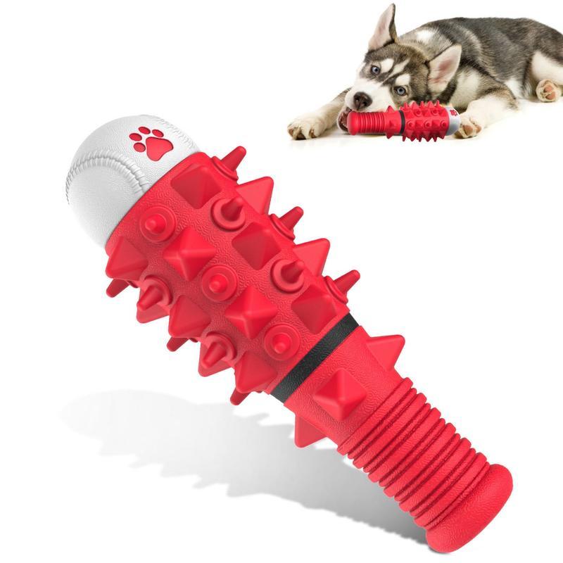 KFX-4596925 Durable Rubber Chewing Toy with Squeaker for Medium and Large Dogs