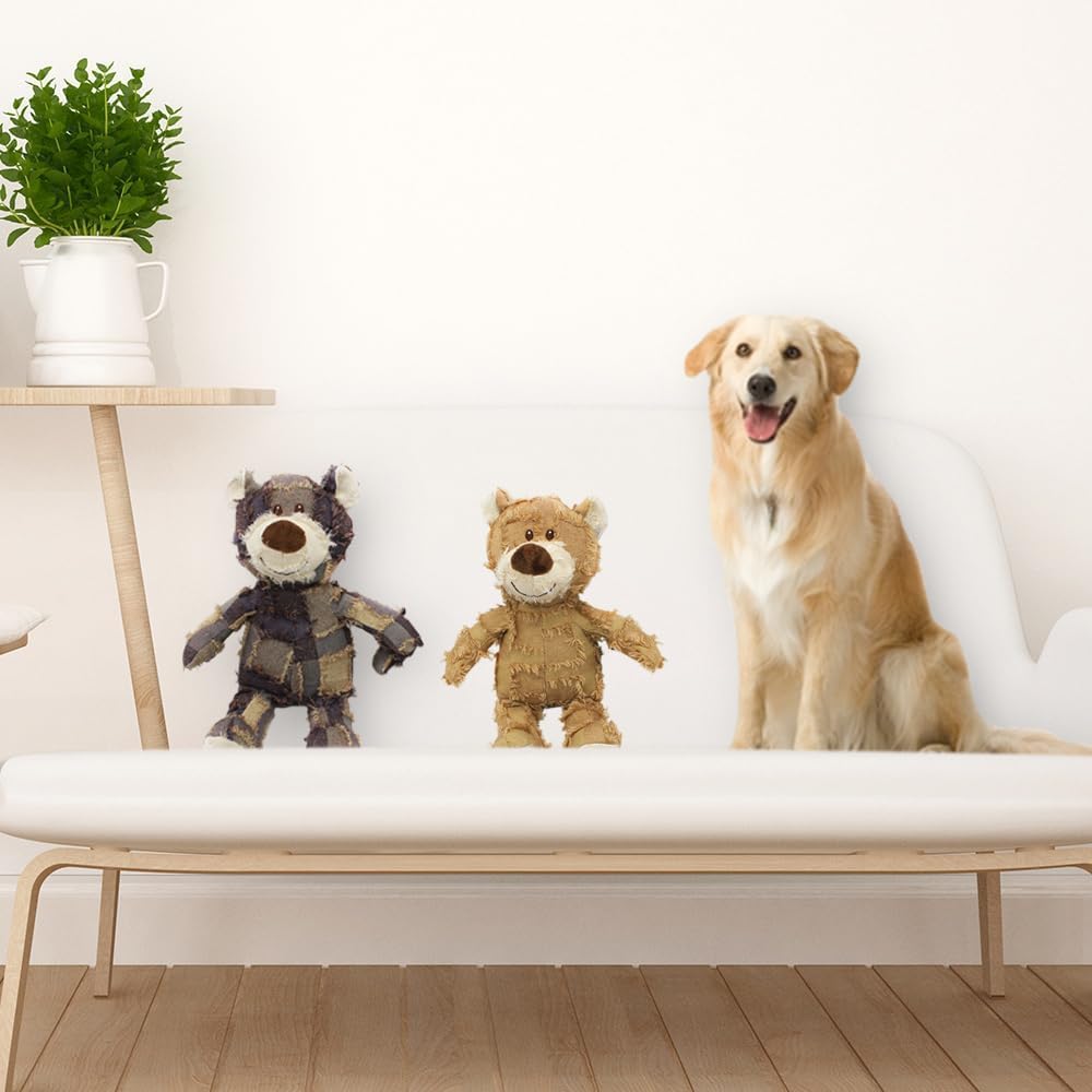 KFX-4597949 Durable Indestructible Dog Toy Bear with Squeaker for Heavy Chewers, Interactive Chew Toy for All Breeds