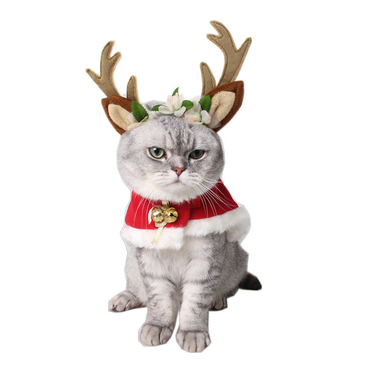 KFX-4602429 Festive Red Polar Fleece Christmas Windshield Cloak with Adjustable Length and Fur Ball Accents
