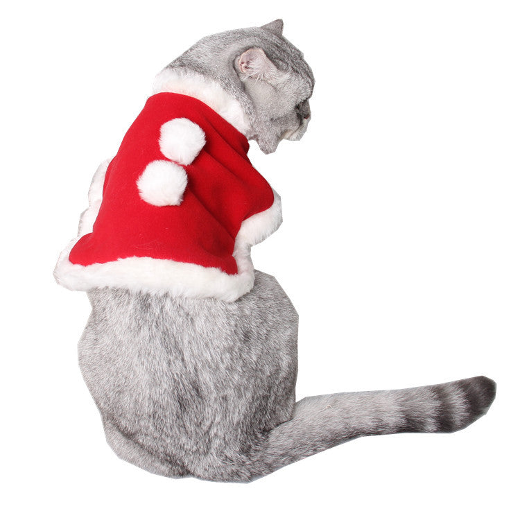 KFX-4602429 Festive Red Polar Fleece Christmas Windshield Cloak with Adjustable Length and Fur Ball Accents
