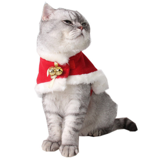 KFX-4602429 Festive Red Polar Fleece Christmas Windshield Cloak with Adjustable Length and Fur Ball Accents