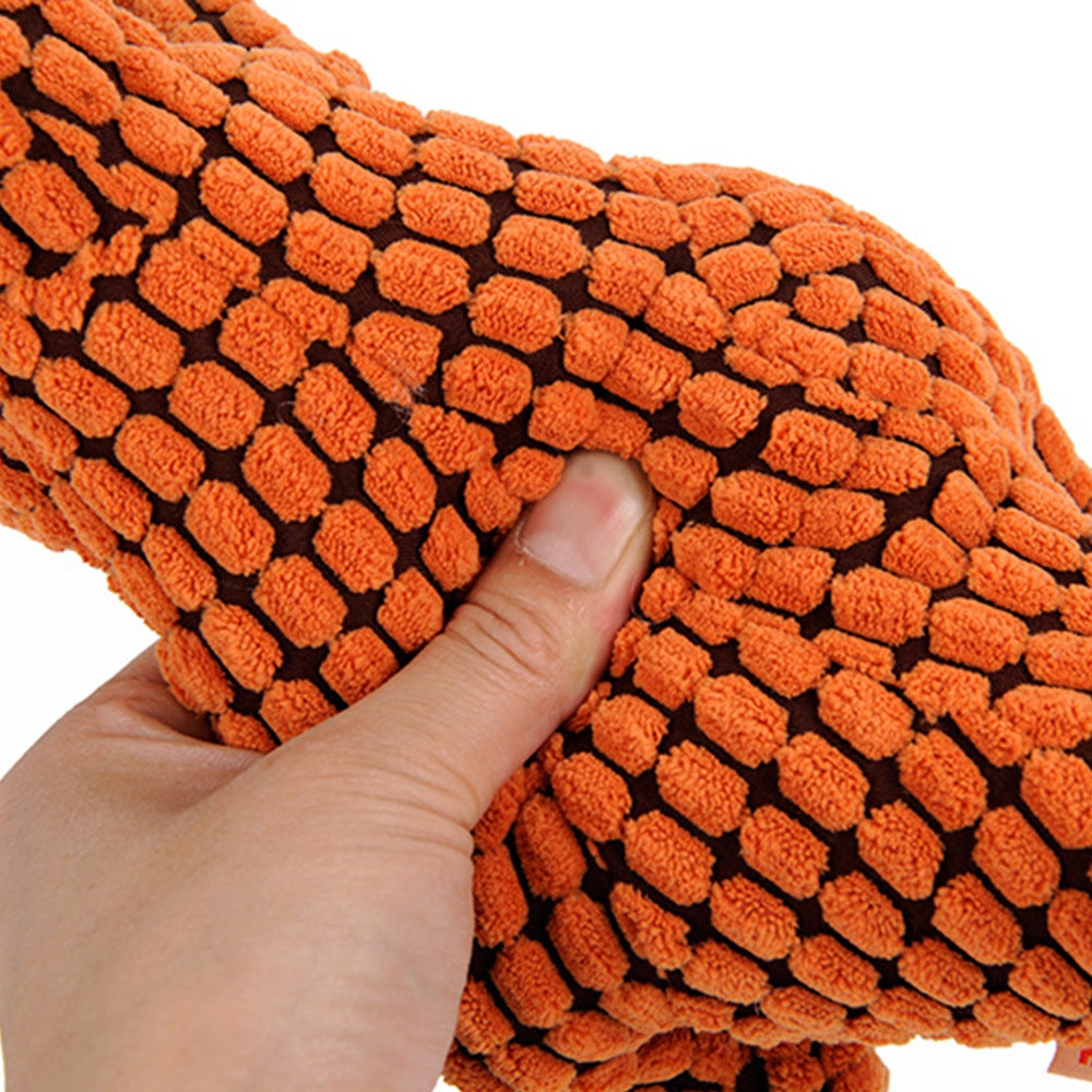 KFX-4603709 Giant Interactive Dinosaur Plush Dog Toy with Squeakers for Large Dogs and Small Breeds