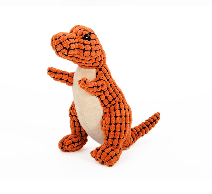 KFX-4603709 Giant Interactive Dinosaur Plush Dog Toy with Squeakers for Large Dogs and Small Breeds