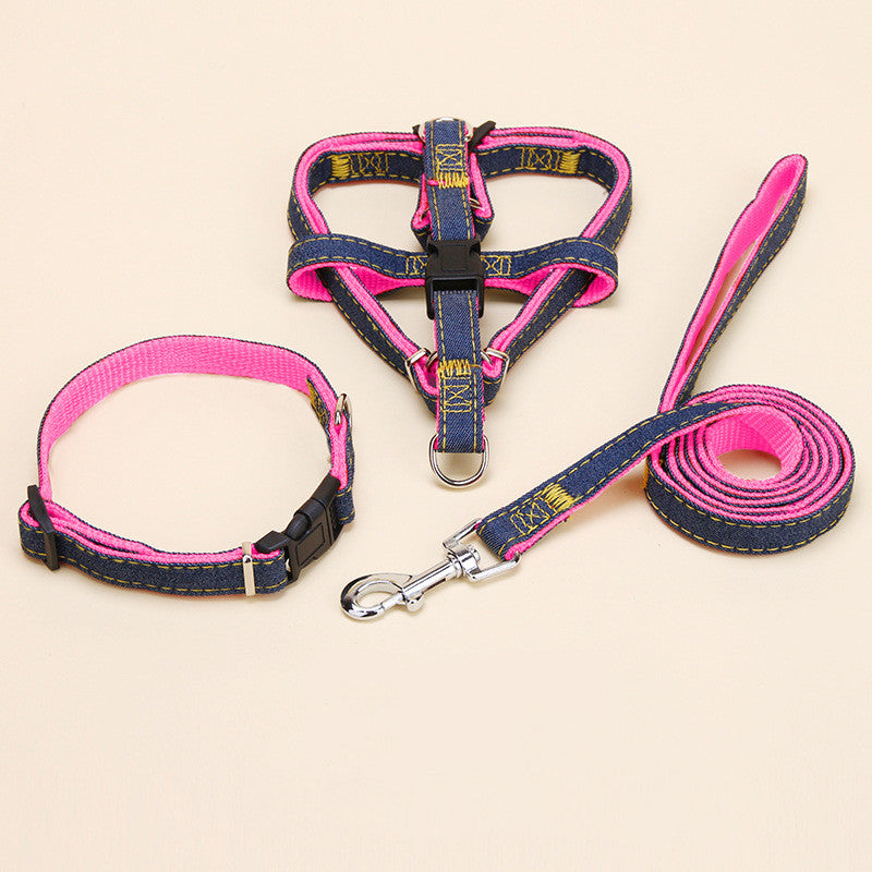 KFX-4603837 Nylon Traction Collar and Dog Chain Set, Multiple Sizes Available