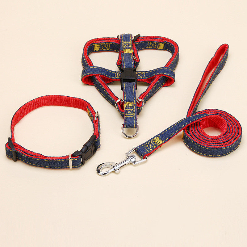 KFX-4603837 Nylon Traction Collar and Dog Chain Set, Multiple Sizes Available