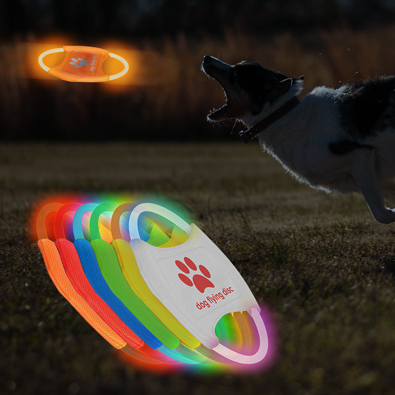 KFX-4604861 LED Dog Flying Disc – Rechargeable Interactive Training Toy for Fun Nighttime Play
