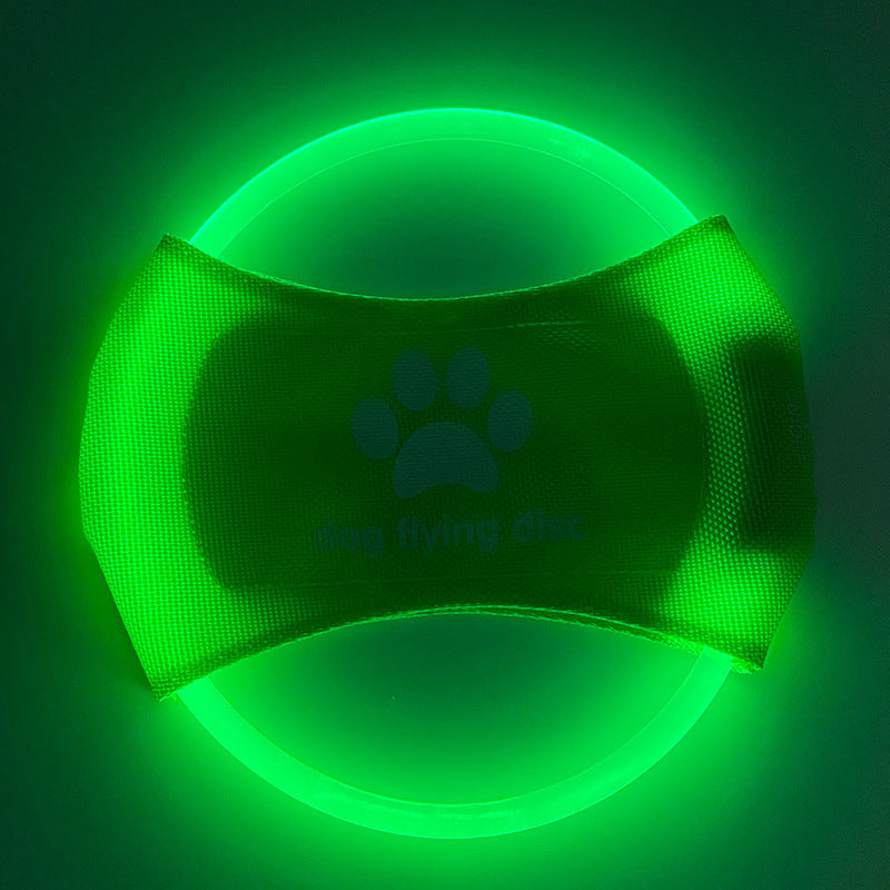KFX-4604861 LED Dog Flying Disc – Rechargeable Interactive Training Toy for Fun Nighttime Play