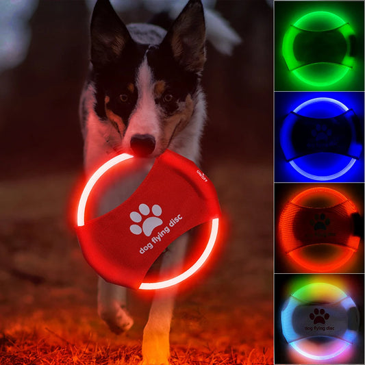 KFX-4604861 LED Dog Flying Disc – Rechargeable Interactive Training Toy for Fun Nighttime Play