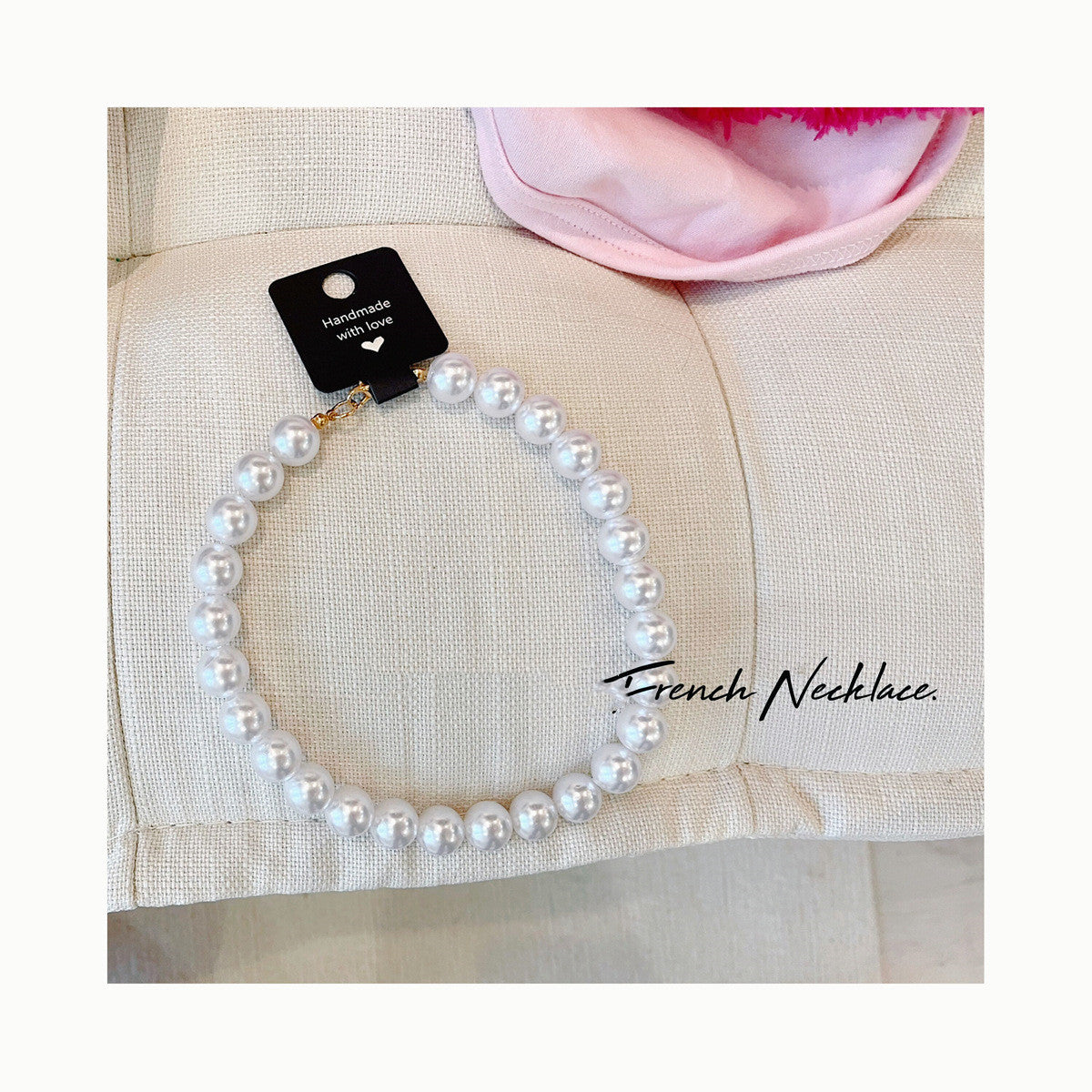 KFX-4606013 Elegant Pearl Necklace for Dogs and Cats - Adjustable Sizes Available