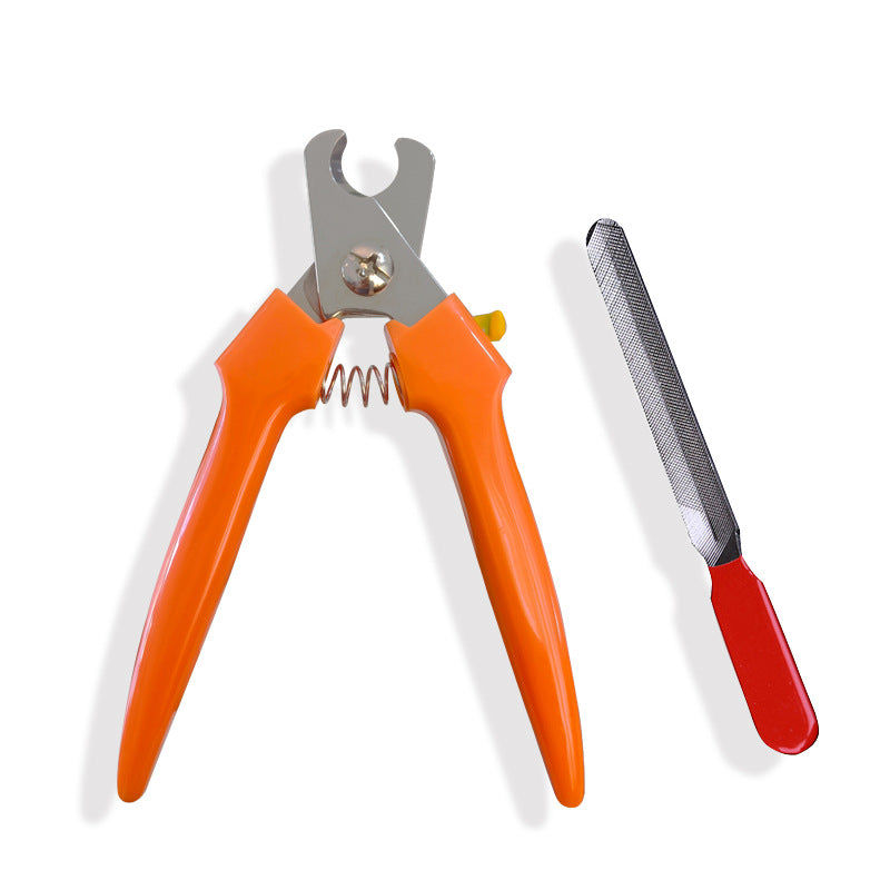 KFX-4607805 Stainless Steel Pet Nail Clippers with File for Dogs and Cats – Ergonomic Design for Easy Grooming