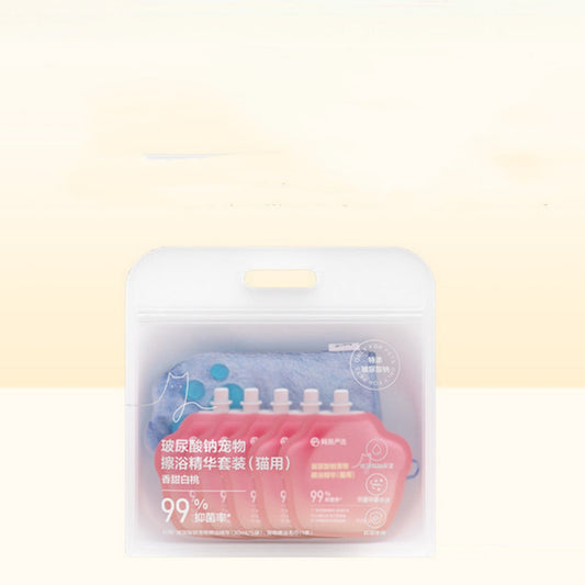 KFX-4609469 Antibacterial Pet Bath Cleaning Kit with Sodium Hyaluronic Acid and Towels