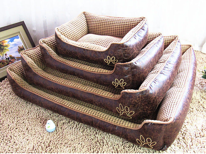 KFX-4609853 Cozy Suede Pet Nest with Free Bone, Blanket, and Summer Mat