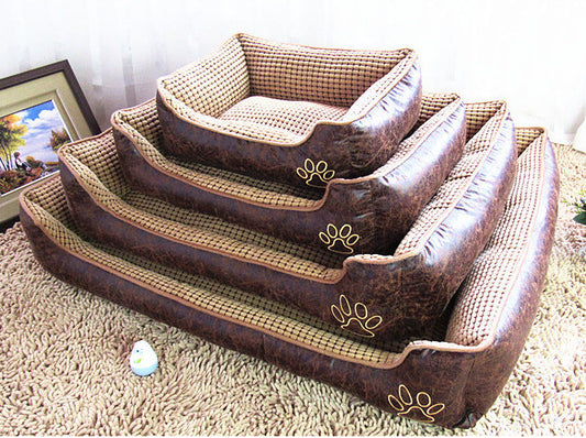 KFX-4609853 Cozy Suede Pet Nest with Free Bone, Blanket, and Summer Mat