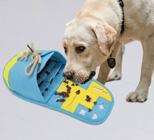 KFX-4610621 Interactive Slow Feeding Chew Toy for Dogs - Soft Felt Cloth, 58g