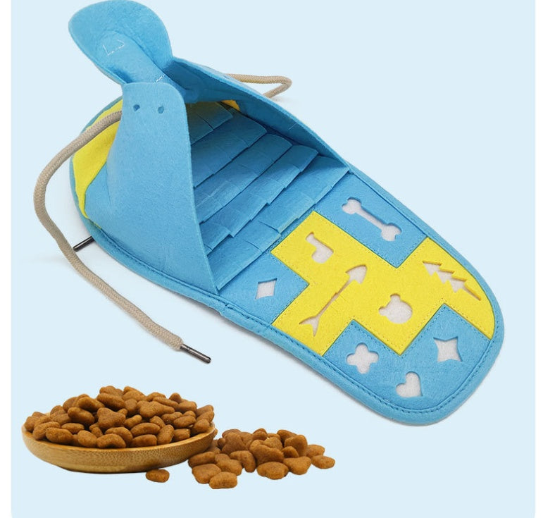KFX-4610621 Interactive Slow Feeding Chew Toy for Dogs - Soft Felt Cloth, 58g