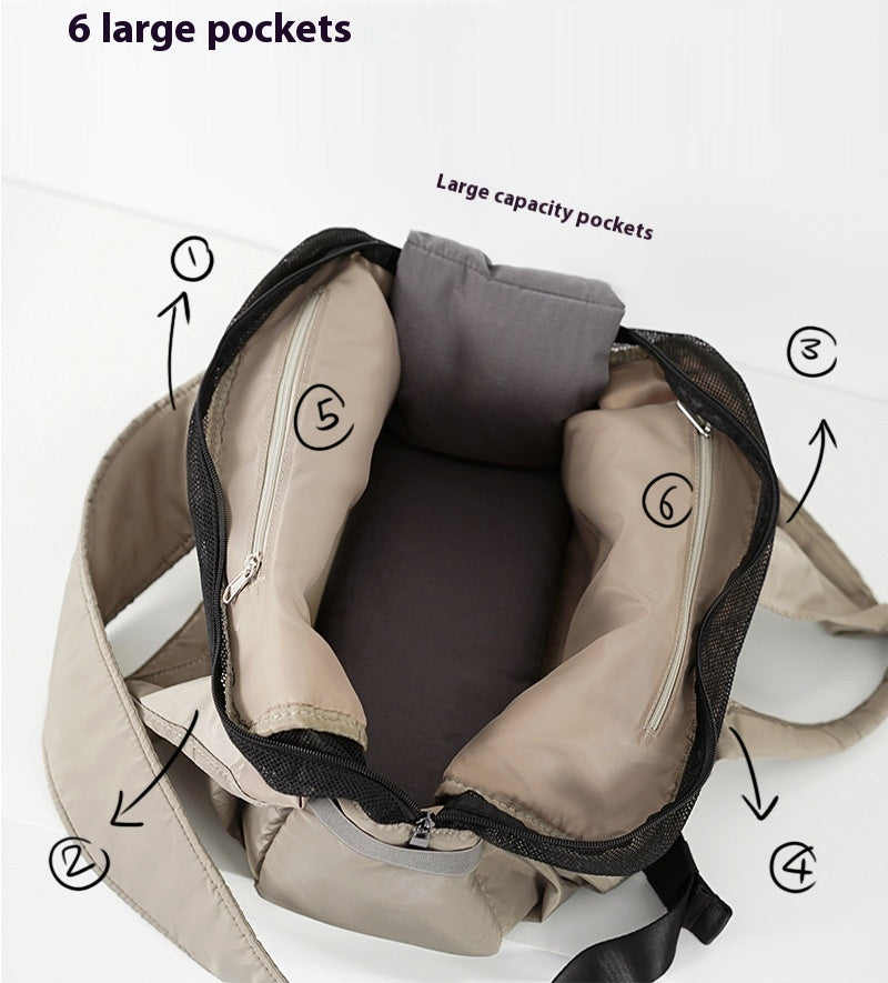 KFX-4612029 Breathable Apricot Cloth Pet Handbag for Outdoor Use, Portable and Versatile Design
