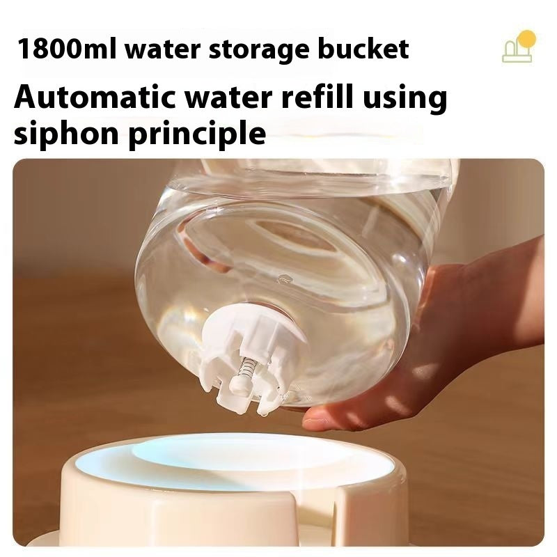 KFX-4613565 Automatic Cat Food and Water Dispenser with 4000ML Capacity in Cream Yellow