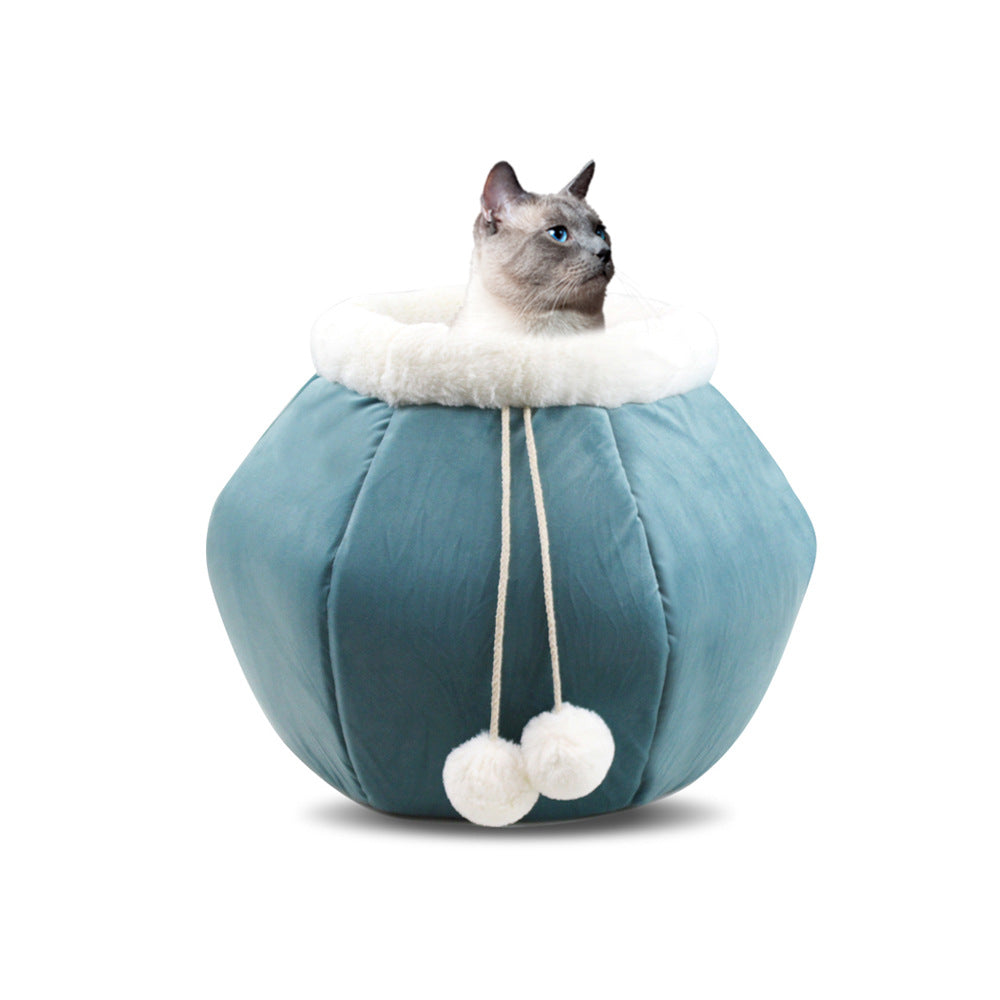 KFX-4613821 Autumn and Winter Foldable Deep Sleep Pet Bed in Ice Velvet – Multiple Colors Available