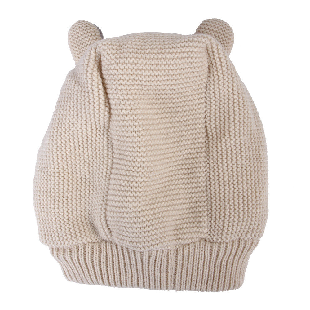 KFX-4614589 Knitted Rabbit Ear Hat for Pets - Available in Red, Gray, and Beige