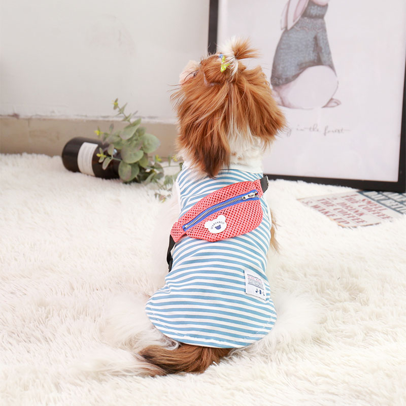 KFX-4615357 Small Pet Dog Backpack Vest - Adjustable Fit for Sizes S-XXXL, Yellow & Blue Options