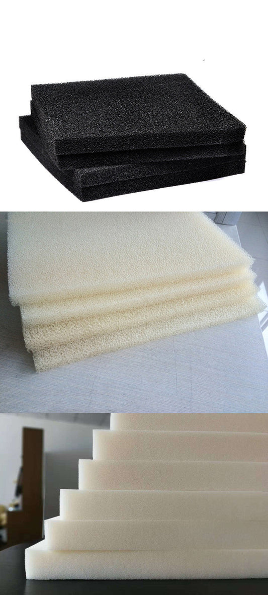 KFX-4615741 Biochemical Cotton Foam Sponge Sound Absorption Filter - Black & White, Custom Sizes Available