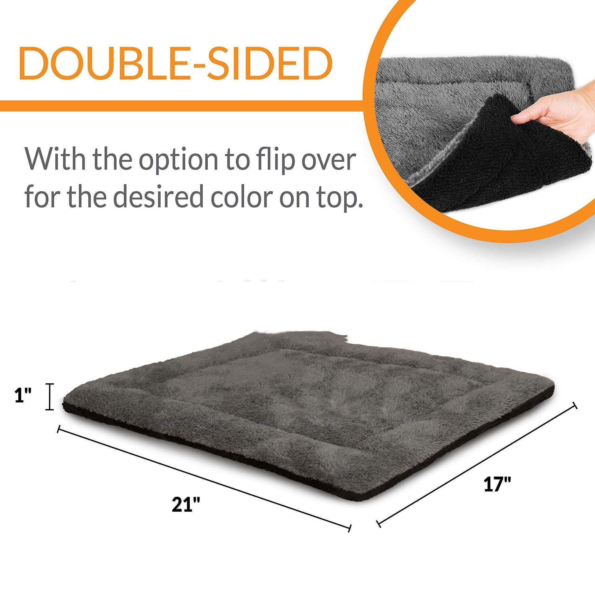 KFX-4619581 Warm Flannel Cat Nest with Automatic Heating - Indoor Pet Insulation Mat - Grey 75x50cm, 90x55cm, 105x70cm