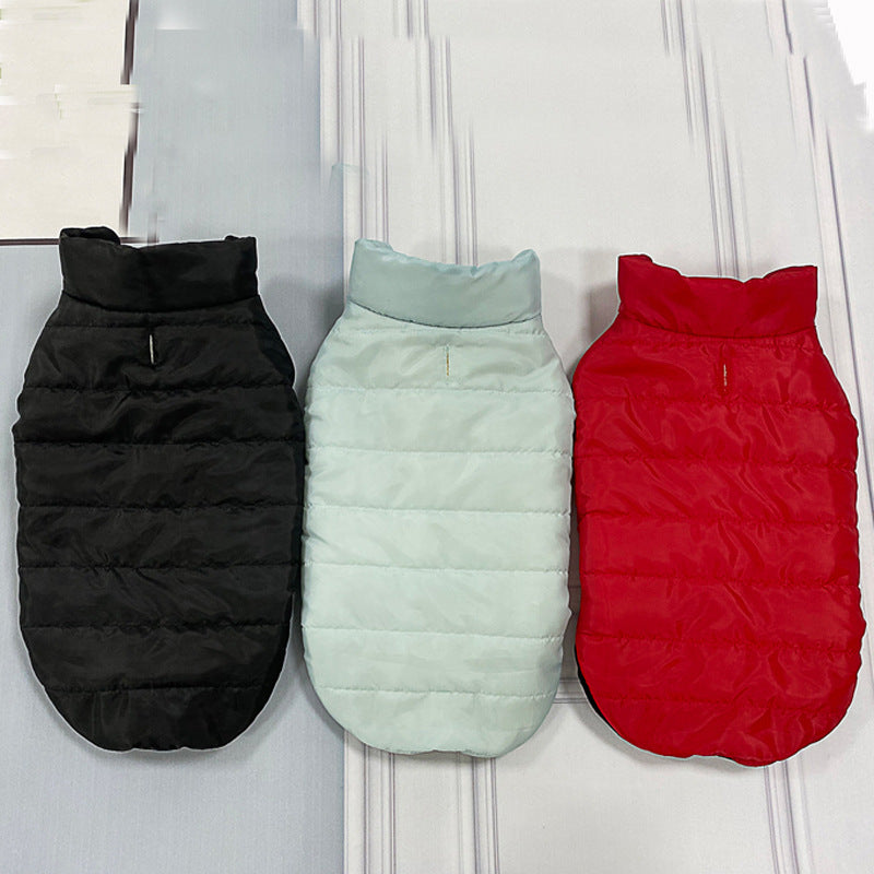 KFX-4619965 Waterproof Windproof Fleece-Lined Dog Vest in Red, Black, Light Blue, and Plaid - Sizes S to XXL