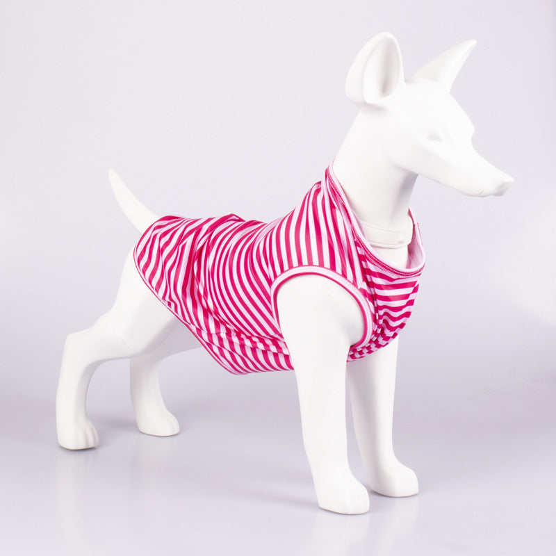 KFX-4621117 Comfortable and Breathable Striped Dog Vest in Various Colors and Sizes