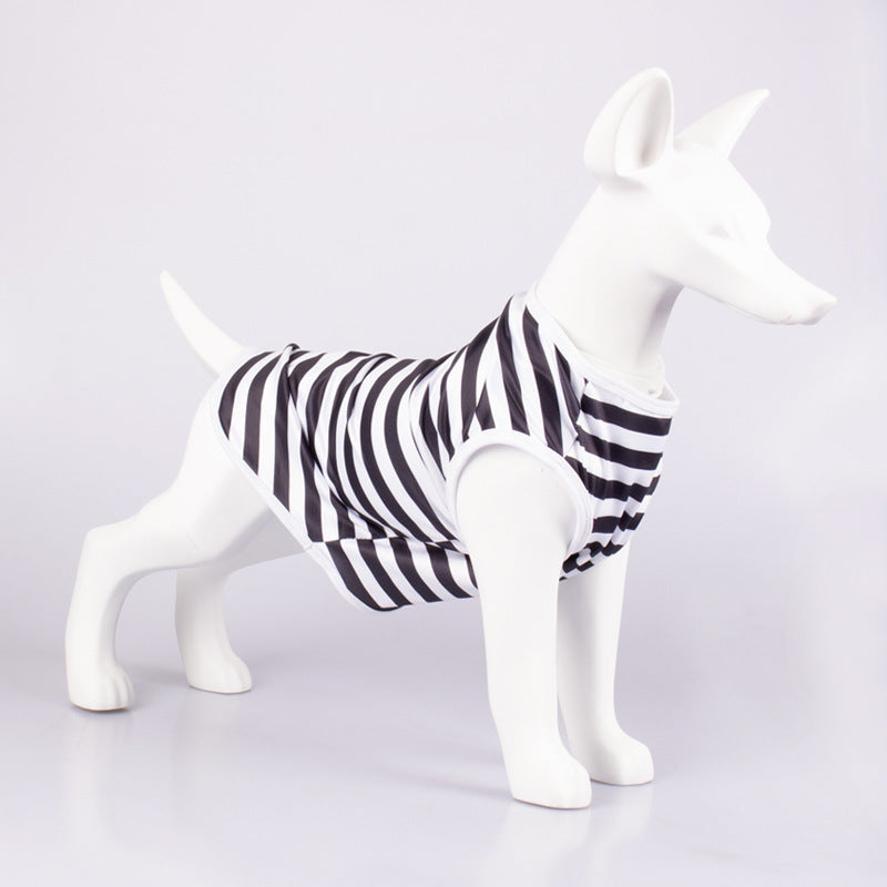 KFX-4621117 Comfortable and Breathable Striped Dog Vest in Various Colors and Sizes