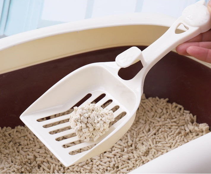 KFX-4621501 Durable Cat Litter Shovel with Comfortable Handle – Eco-Friendly PP Material, Ideal for Litter and Food
