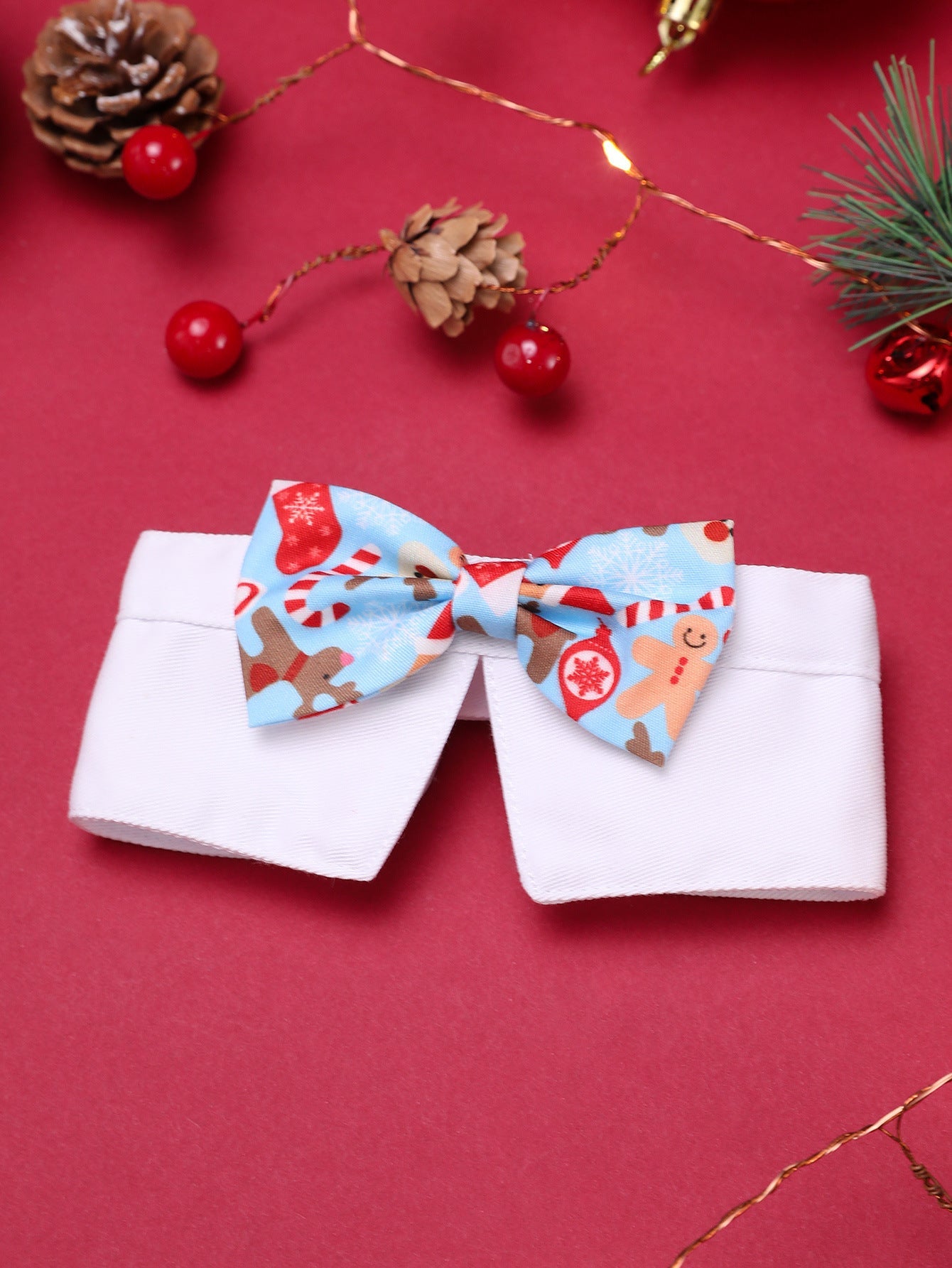 KFX-4622909 Christmas-Themed Dog Bib Accessories Set with Scarves, Bow Ties, and Socks in Various Colors