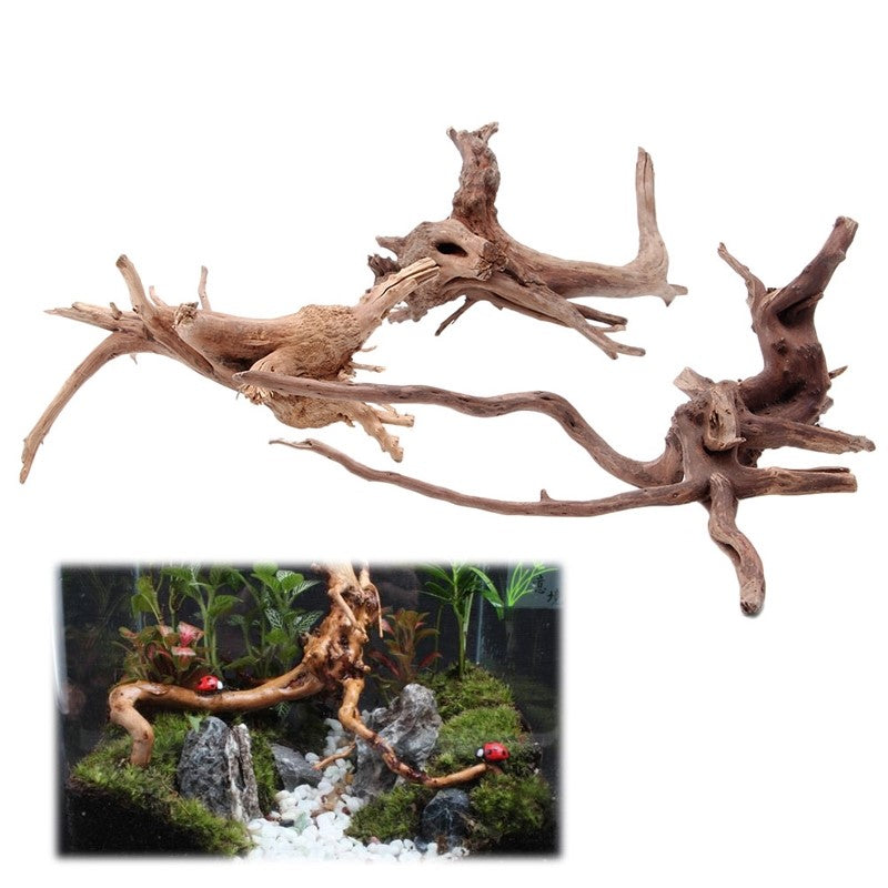 KFX-4624573 Sunken Tree Root Aquarium Decoration - Natural Wood Landscape Ornament for Fish Tanks