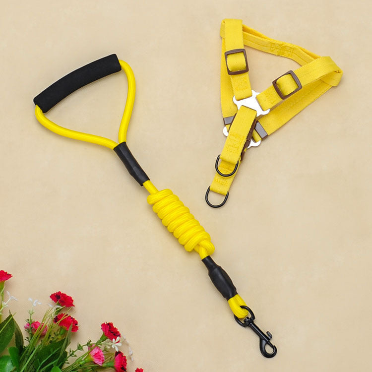 KFX-4625085 Foam Handle Chest Strap and Traction Rope Set for Dogs - Multi-Color Options Available
