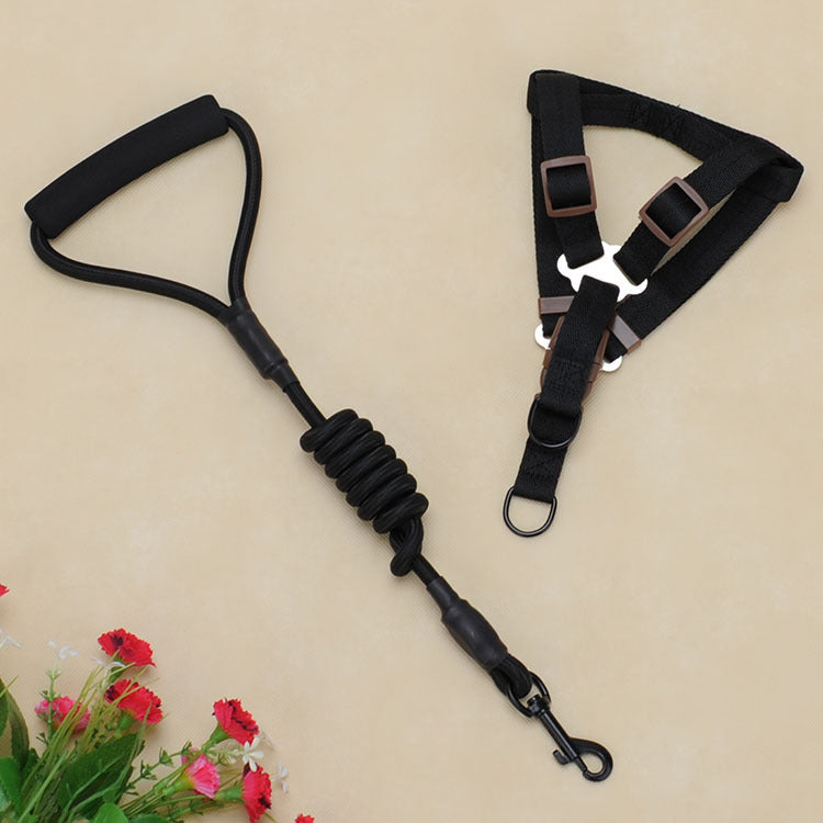 KFX-4625085 Foam Handle Chest Strap and Traction Rope Set for Dogs - Multi-Color Options Available