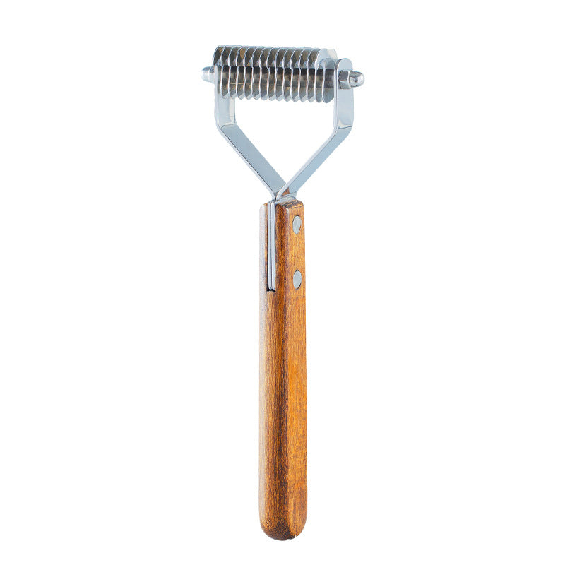 KFX-4626877 Wooden Open Knot Comb for Cats and Dogs - Large and Small Sizes Available