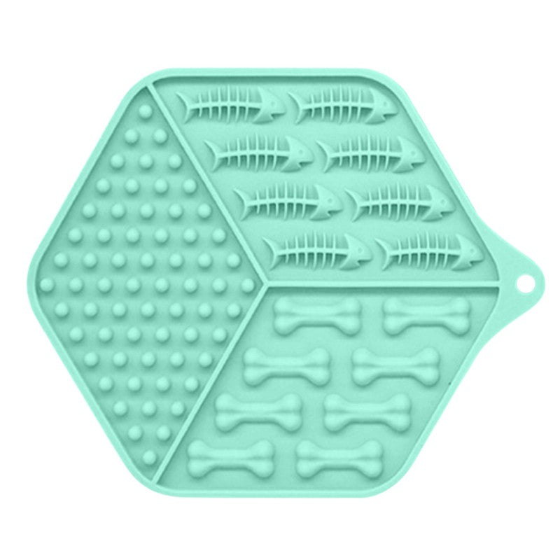 KFX-4627261 Silicone Dog Lick Pad for Puppies - High & Low Temperature Resistant, 17.5cm