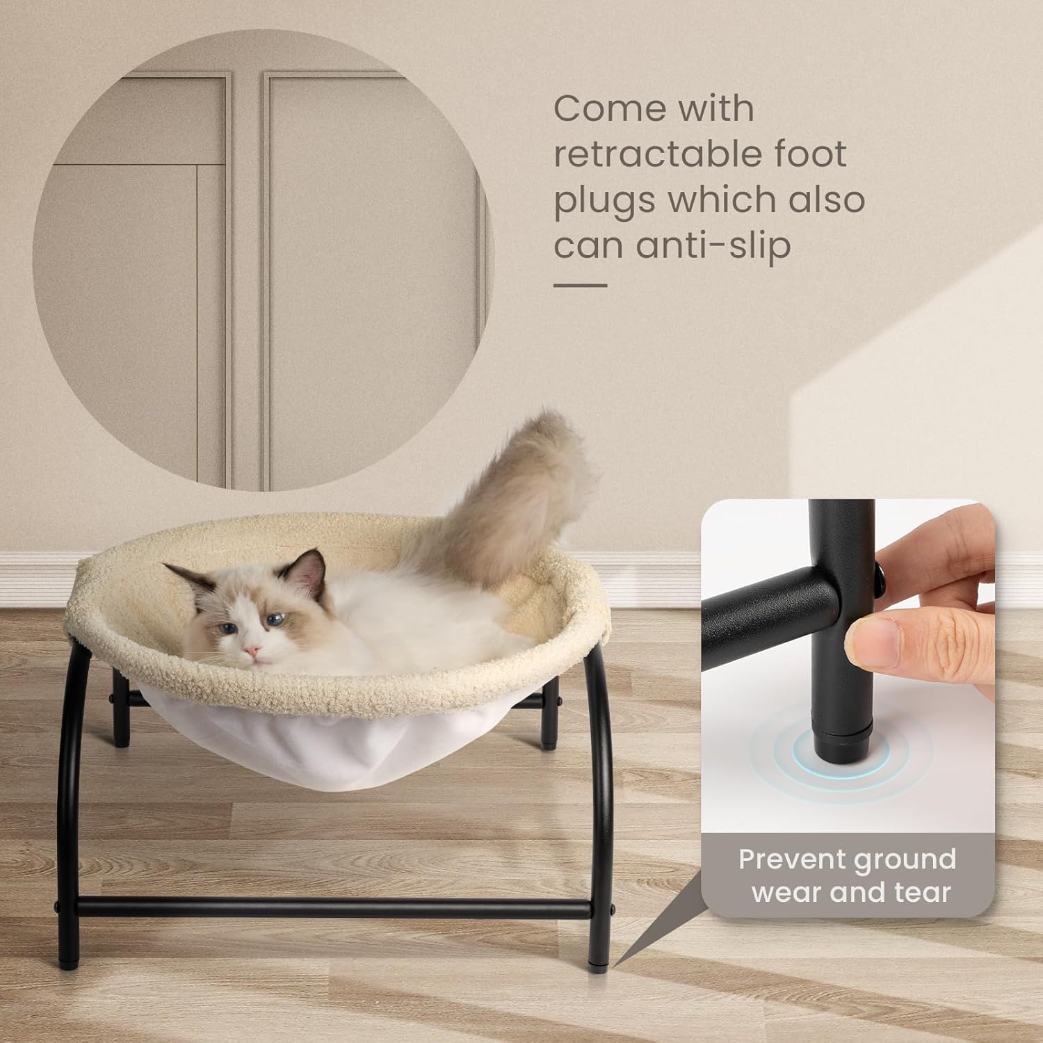 KFX-4628541 Detachable Breathable Pet Hammock Bed for Cats and Dogs – Easy Assembly for Indoor and Outdoor Use