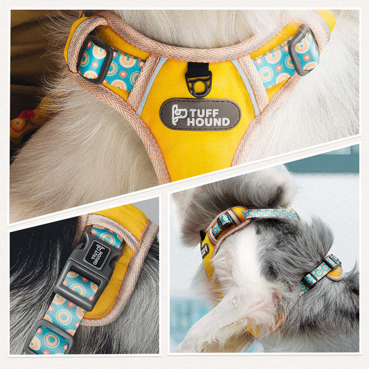 KFX-4630333 Fashion Minimalist Nylon Chest Strap Leash Set for Dogs - Available in Multiple Colors and Sizes
