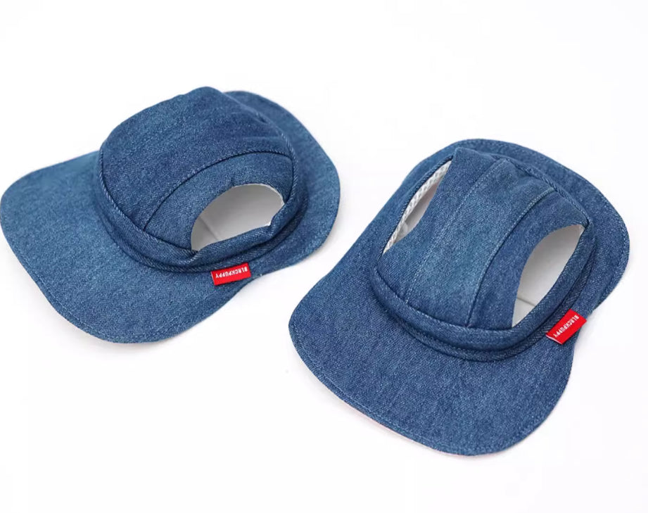 KFX-4631613 Pet Denim Cowboy Hat for Sun Protection - Available in Sizes S, M, L