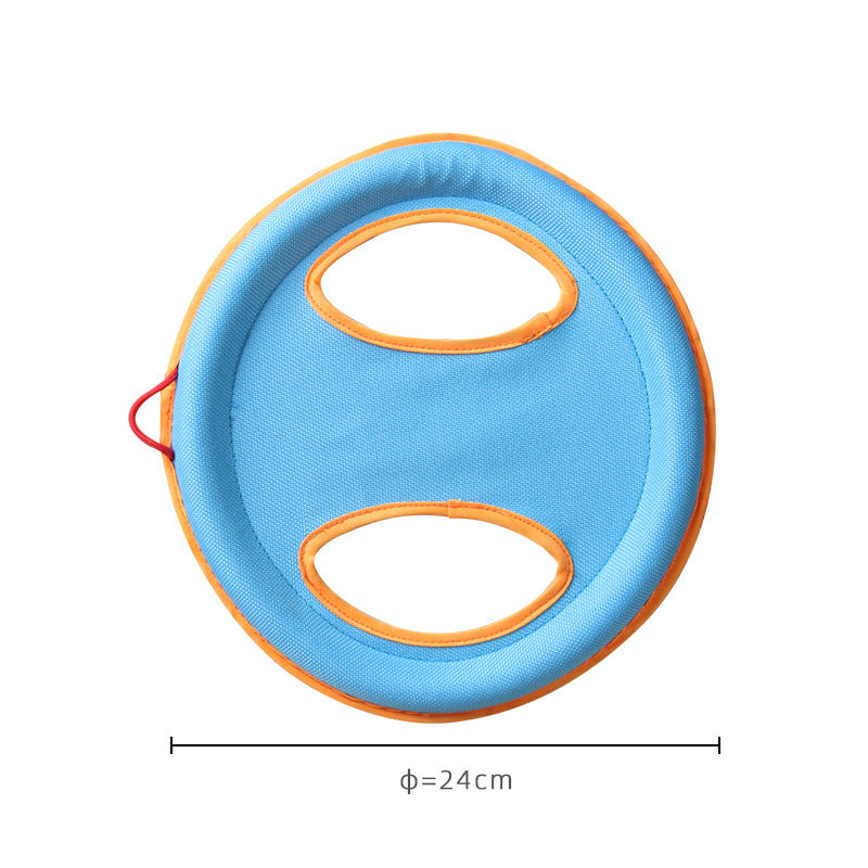 KFX-4631869 Large Dog Interactive Training Toy – Bite-Resistant Linen Frisbee with Sound Paper
