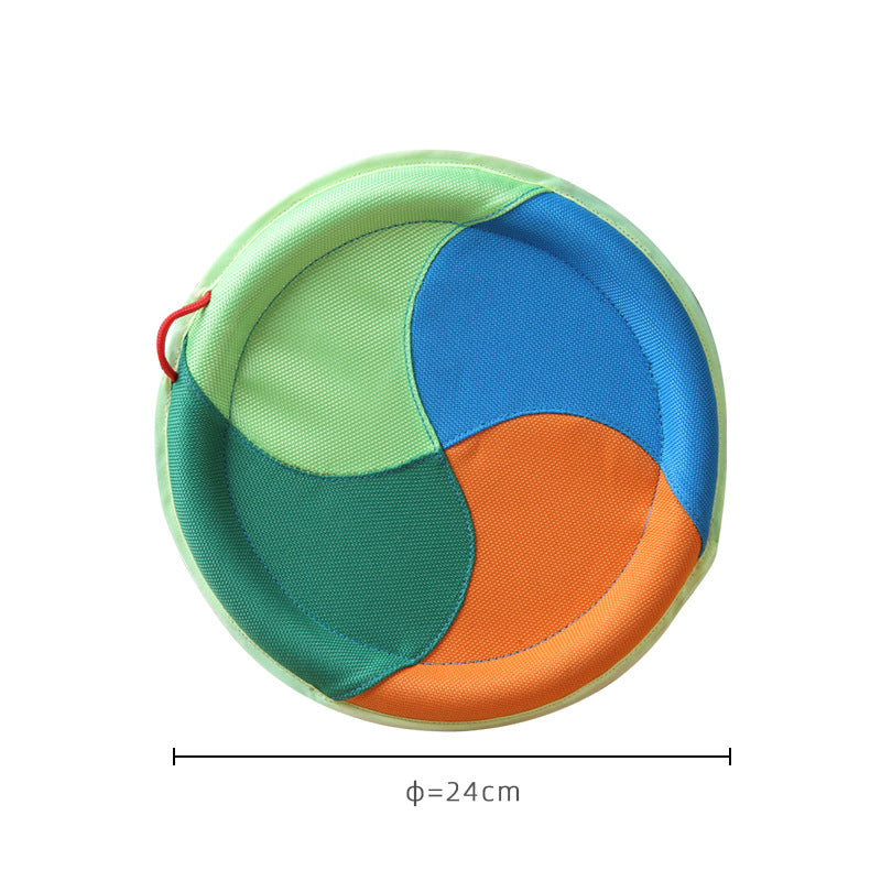 KFX-4631869 Large Dog Interactive Training Toy – Bite-Resistant Linen Frisbee with Sound Paper