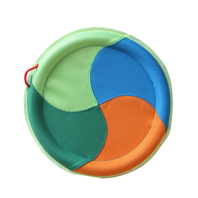 KFX-4631869 Large Dog Interactive Training Toy – Bite-Resistant Linen Frisbee with Sound Paper