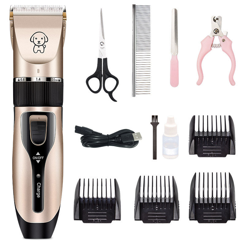 KFX-4632637 Ceramic Blade Pet Electric Grooming Clipper with Adjustable Combs and Quiet Operation