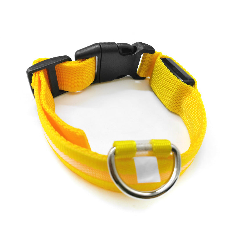 KFX-4633021 Luminous Anti-Lost Dog Collar with Geometric Patterns and Multiple Color Options