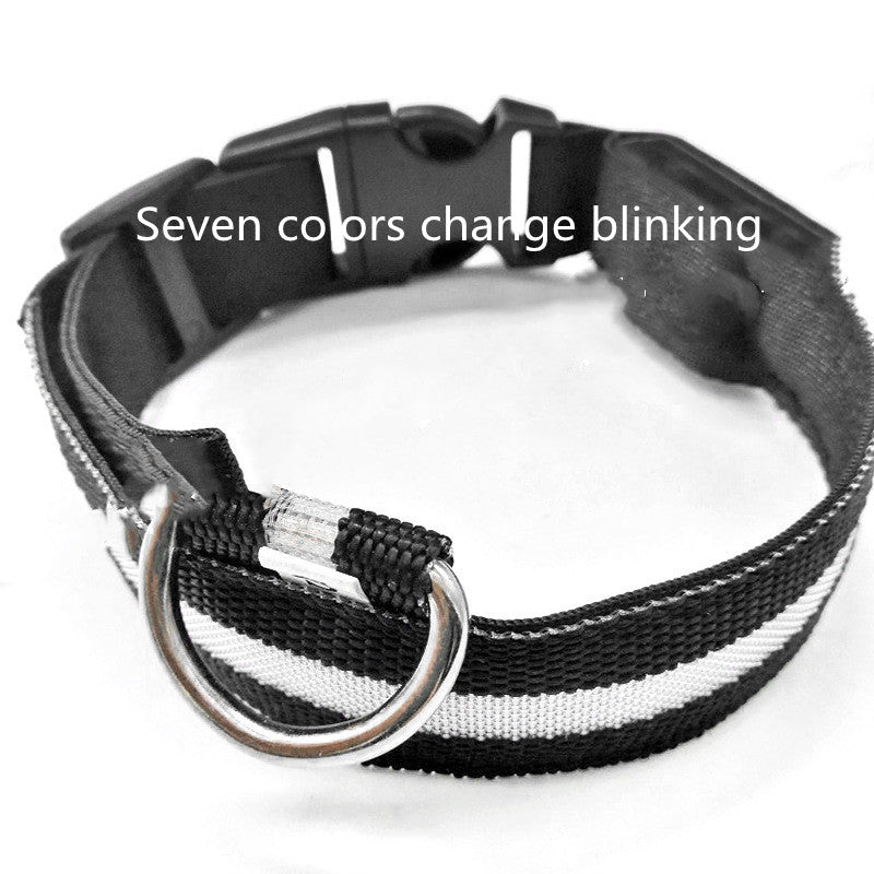 KFX-4633021 Luminous Anti-Lost Dog Collar with Geometric Patterns and Multiple Color Options