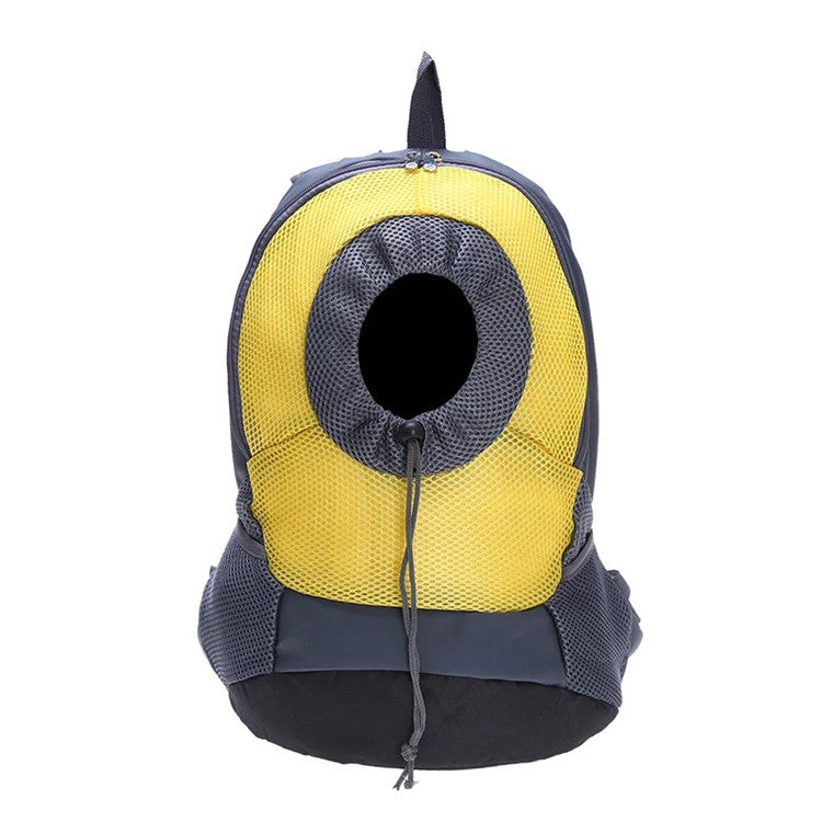 KFX-4633277 Pet Travel Backpack in Rose Red, Green, Blue, Yellow - Mesh Material & High-Quality Leather, Comfortable Size Options