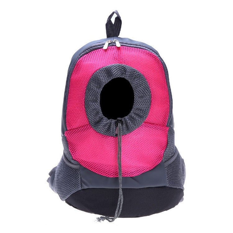 KFX-4633277 Pet Travel Backpack in Rose Red, Green, Blue, Yellow - Mesh Material & High-Quality Leather, Comfortable Size Options