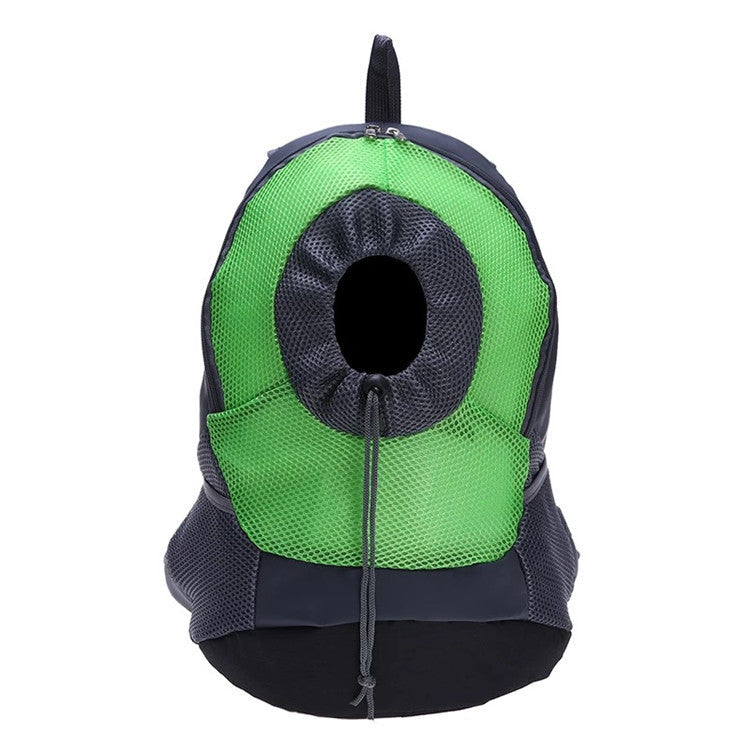 KFX-4633277 Pet Travel Backpack in Rose Red, Green, Blue, Yellow - Mesh Material & High-Quality Leather, Comfortable Size Options