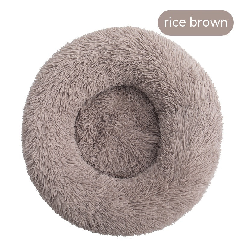 KFX-4636861 Plush Round Washable Dog Kennel for Comfort & Convenience, Multiple Sizes Available