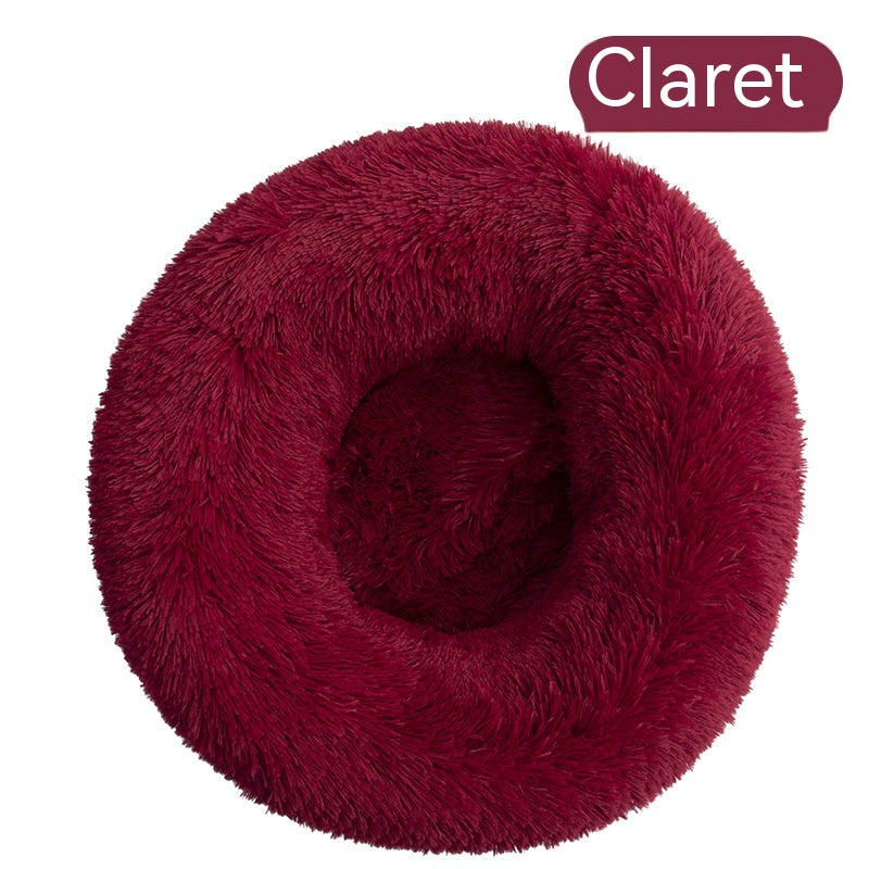 KFX-4636861 Plush Round Washable Dog Kennel for Comfort & Convenience, Multiple Sizes Available